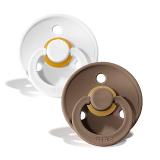 Bibs Colour str 1 (2 pk) White & Dark Oak