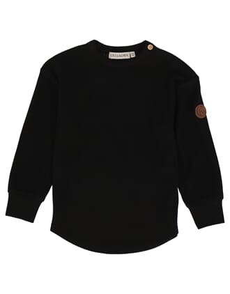 Raffen Longsleeve ravnsort - Gullkorn