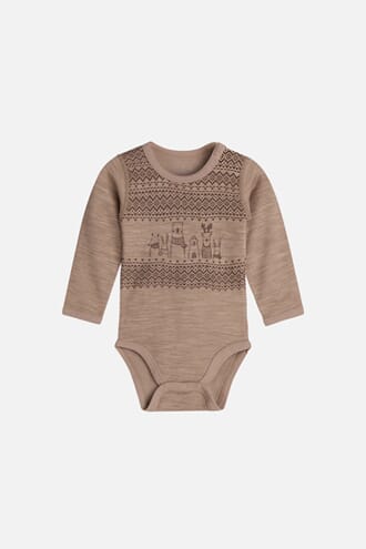Baloo Body ull/bambus jacquard biscuit - Hust & Claire
