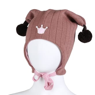 Joker hat crown dusty pink/dark brown - Kivat