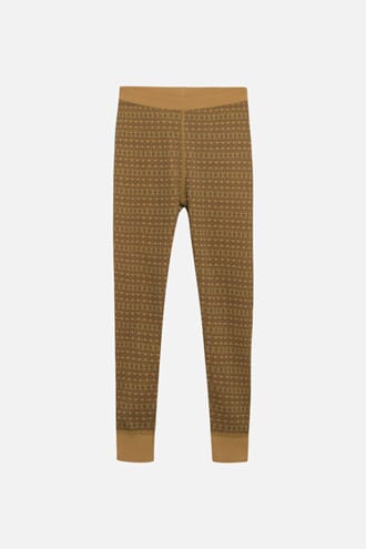 Laso Leggings ull/bambus jacquard canary - Hust & Claire