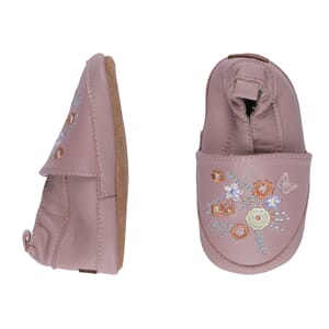Leather Shoe pink w/flowers - Melton