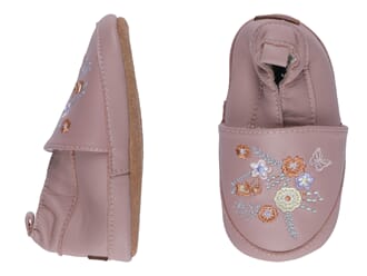 Leather Shoe pink w/flowers - Melton