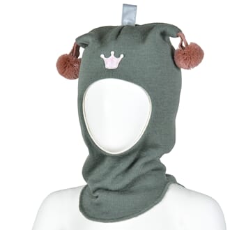 Crown hood leaf green/dusty pink - Kivat