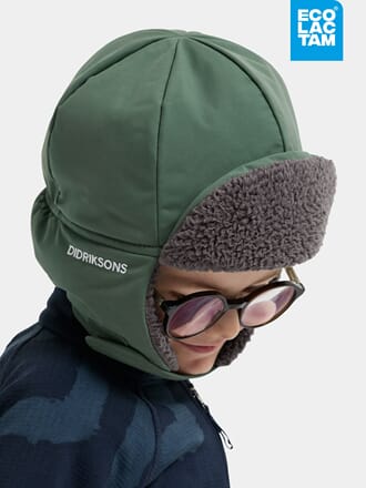 Biggles Cap dark moss - Didriksons