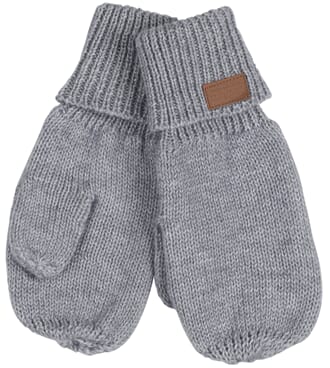 Wool Mittens Grey Melange - Melton