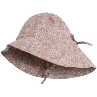 Baby Girl Sun Hat powder flowers - Wheat