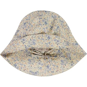 Baby Girl Sun Hat moonlight flowers - Wheat