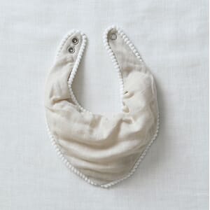 Jack o Juno - Pom Pom Textile Bib - Sand
