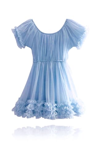 Dolly Frilly Dress Light Blue - Le Petit Tom