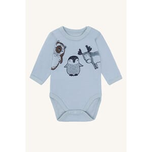 Baloo body ull/bambus dyr baby blue - Hust & Claire