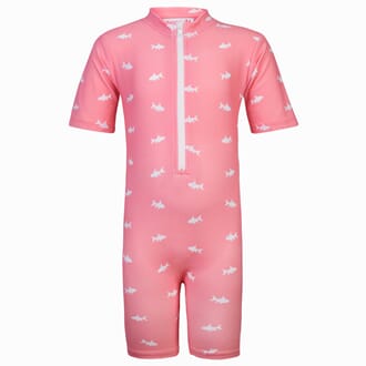 Natsu sunsuit S/S white fish - Petit Crabe