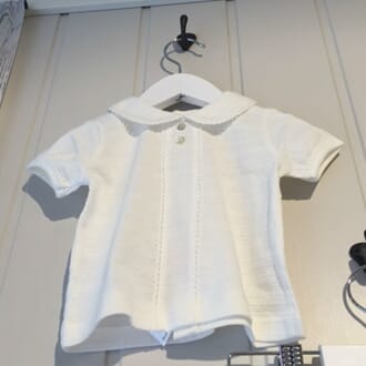 Jersey Knit Newborn Tshirt Cream - Paz Rodríguez