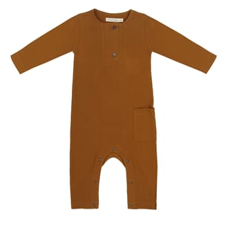 Rib henley jumpsuit golden olive - Phil & Phae