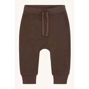 Gaby joggebukse ull/bambus brown stone - Hust & Claire