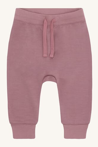 Gaby joggebukse ull/bambus pale mauve - Hust & Claire