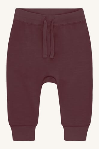 Gaby joggebukse ull/bambus plum wine - Hust & Claire