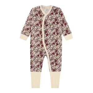 Manu heldrakt ull/bambus blomster offwh - Hust & Claire