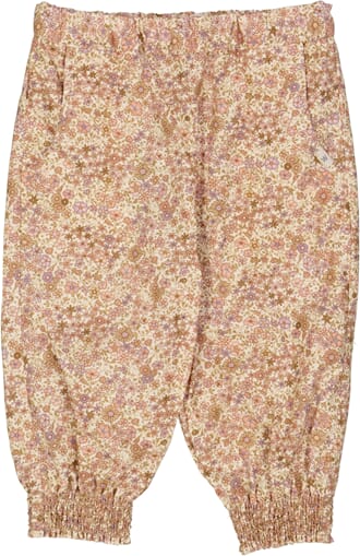Trousers Sara clam flowers - Wheat
