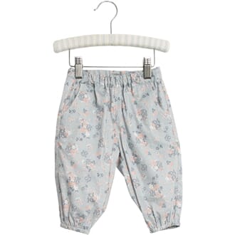 Trousers Malou pearl blue flowers - Wheat
