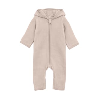 Pram Suit Ears Cot. Fleece almond peach - Huttelihut