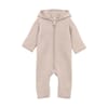 Pram Suit Ears Cot. Fleece almond peach - Huttelihut