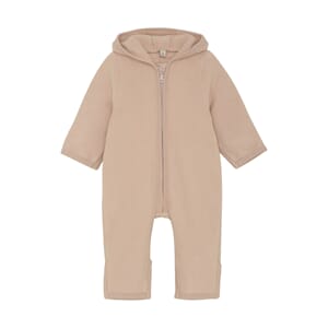 Pram Suit Ears Cot. Fleece mahogany rose - Huttelihut