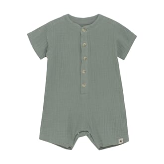 Playsuit SS Muslin lily pad - Huttelihut