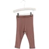 Rib Leggings powder plum - Wheat