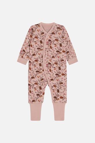 Manui Heldrakt ull/bambus blomster rose - Hust & Claire