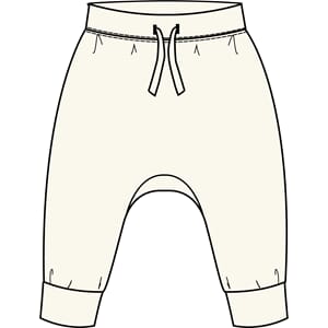 Gaby joggebukse ull/bambus off white - Hust & Claire