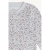 Manu heldrakt ull/bambus Flowers blue - Hust & Claire
