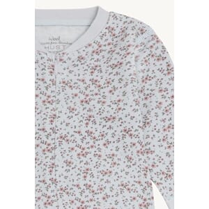 Manu heldrakt ull/bambus Flowers blue - Hust & Claire