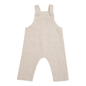 AKI Overall Linen Mini Stribes Camel - Huttelihut