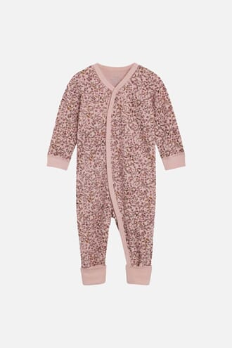 Manui Heldrakt ull/bambus blomster rose - Hust & Claire