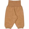 Wool Fleece Trousers clay melange - Wheat