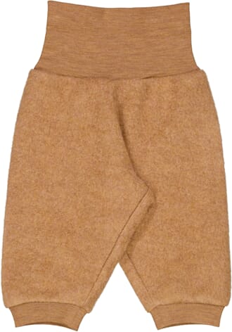 Wool Fleece Trousers clay melange - Wheat