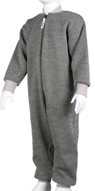 Overall loop knit offwhite/dark brown - Kivat