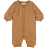 Wool Fleece Jumpsuit clay melange - Wheat