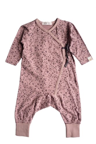 Love playsuit print dark old pink - By Heritage
