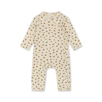 Basic Newborn Onesie peonia limone - Konges Sløjd