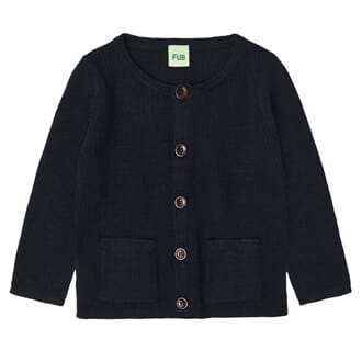Baby Rib Cardigan dark navy - Fub