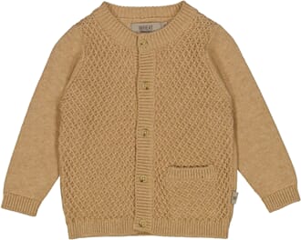 Knit Cardigan Ray cartouche melange - Wheat