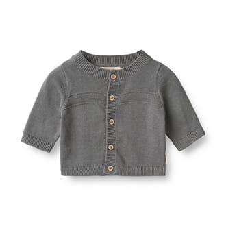 Knit Cardigan Sofus autumn sky - Wheat