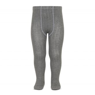 Strømpebukse rib light grey - Condor