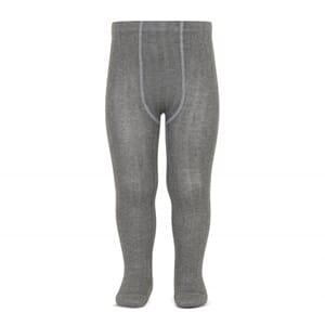 Strømpebukse rib light grey - Condor