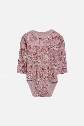 Bambusbody ugler rosa - Hust & Claire
