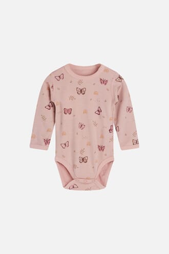 Badia Body ull/bambus sommerfugler rose - Hust & Claire