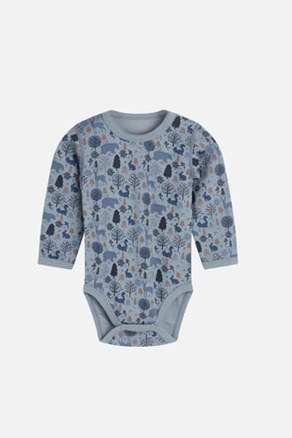 Baloo Body ull/bambus skogsdyr blue wind - Hust & Claire