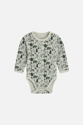 Baloo Body ull/bambus skogsdyr green foam - Hust & Claire